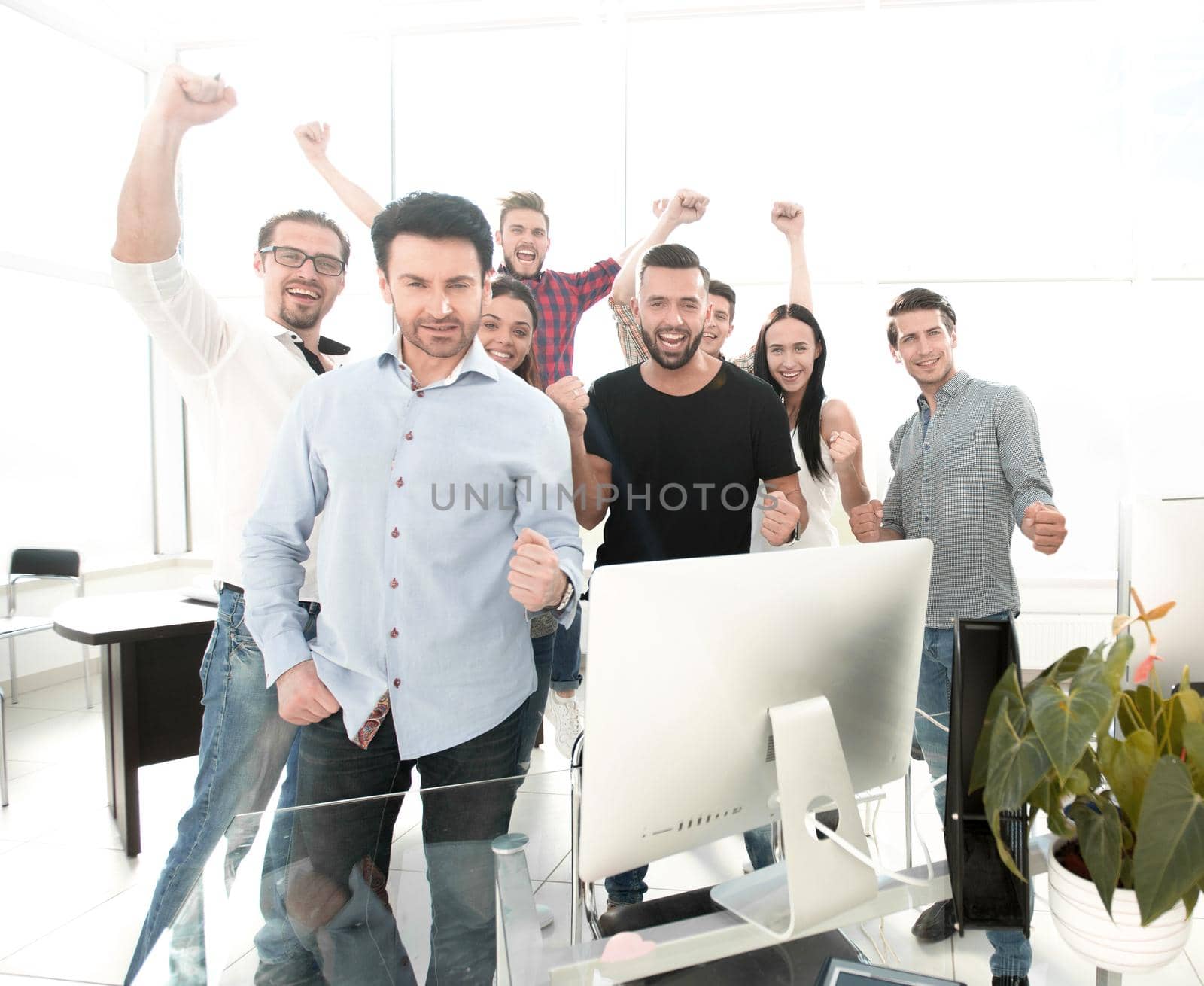 professional business team standing in a modern office.photo with copy space