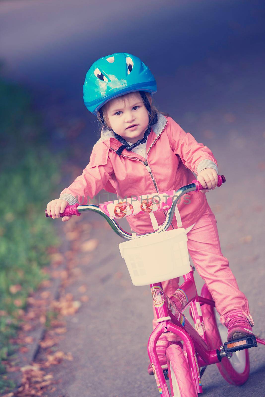 little girl with bicycle by dotshock