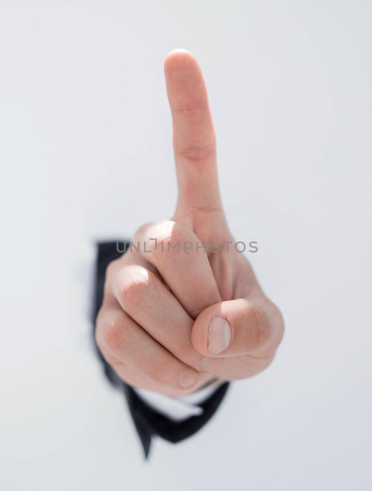 close up.hand of a businessman pointing at you. by asdf
