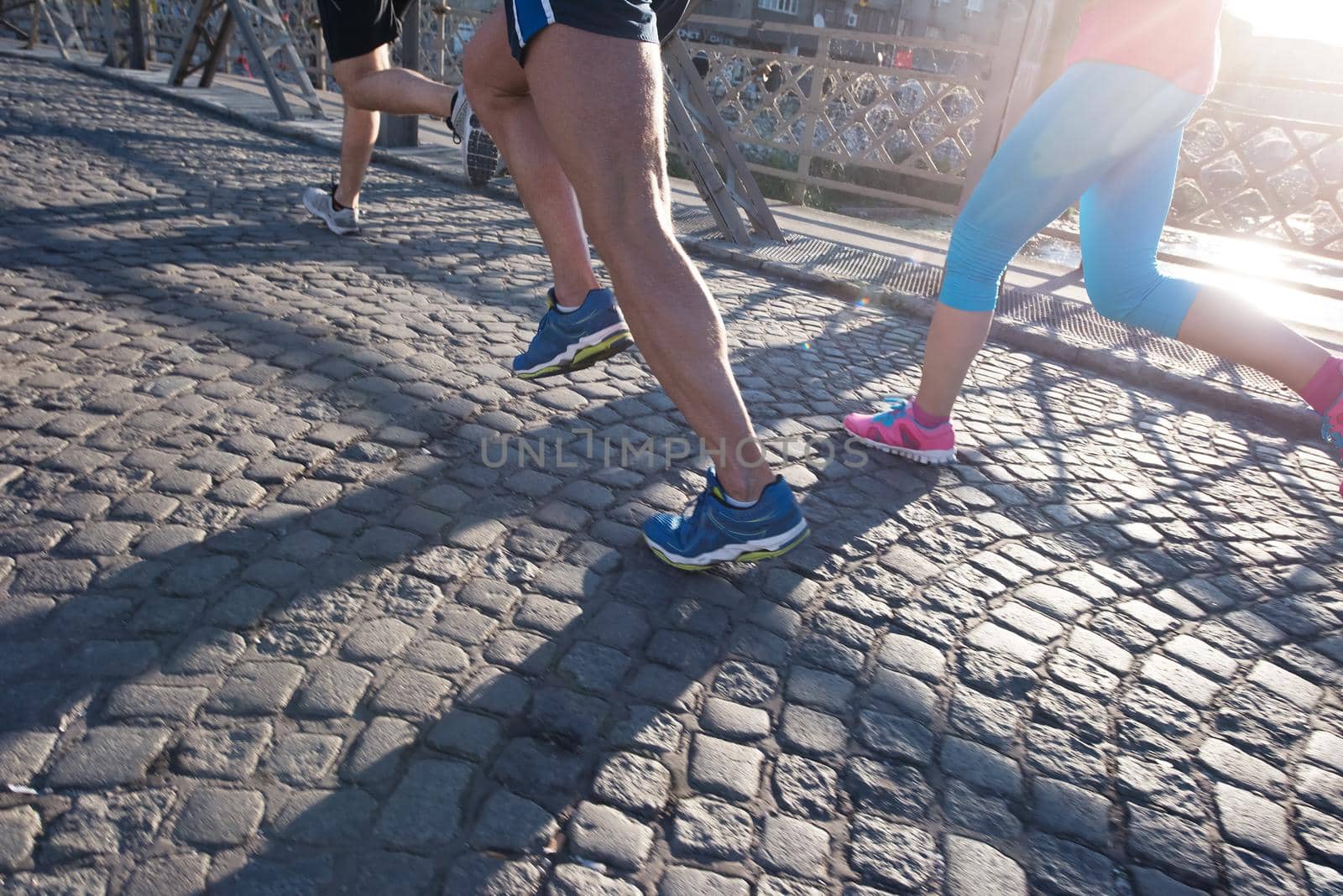 people group jogging by dotshock