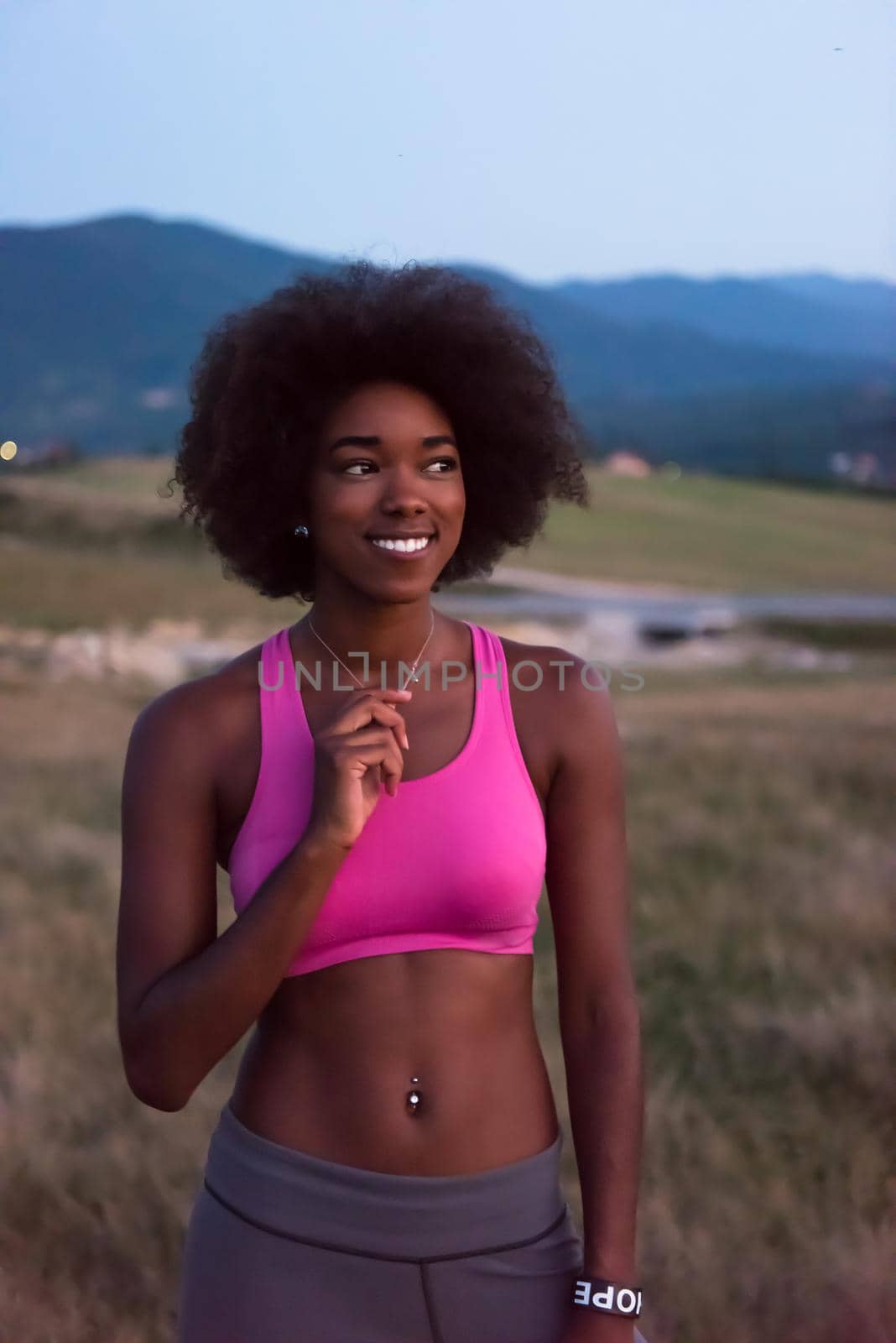 young black woman in nature by dotshock