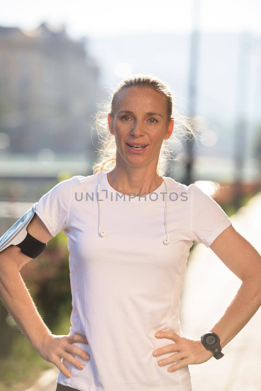 jogging woman portrait by dotshock