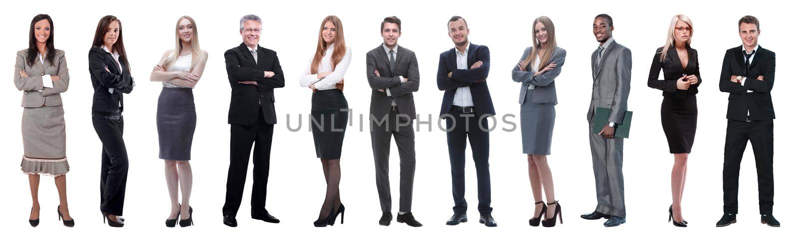 Large group of business people. Isolated over white. by asdf