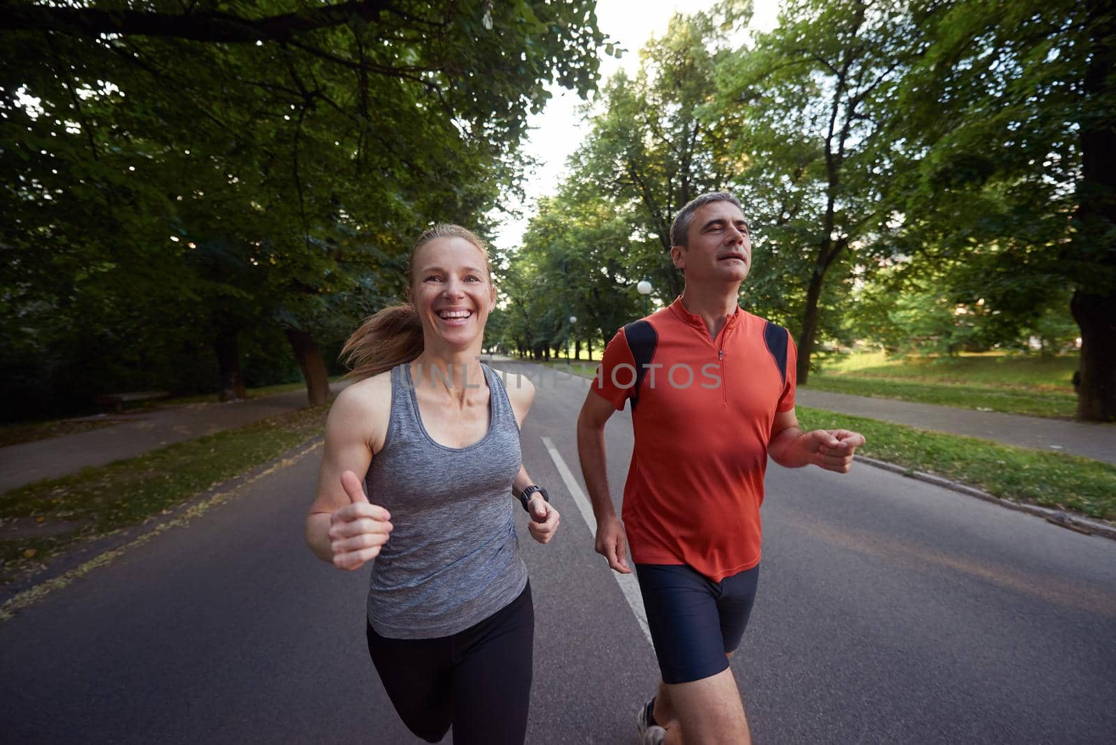 urban sports healthy couple jogging