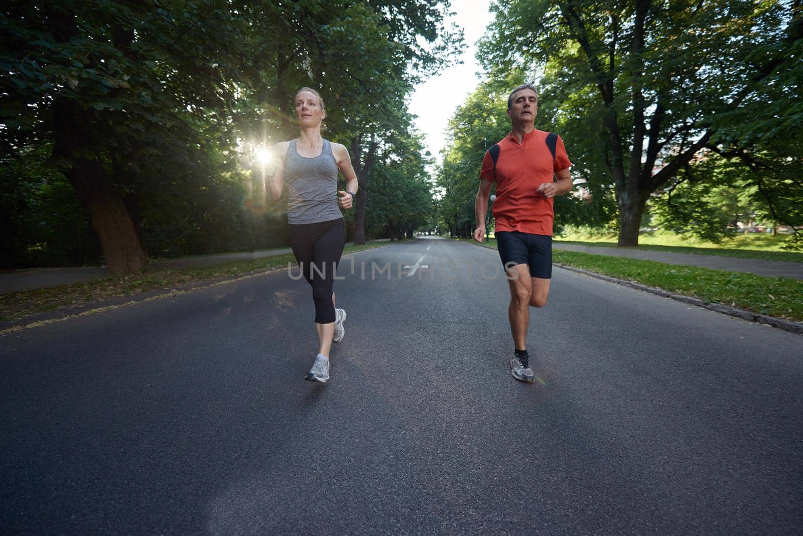 urban sports healthy couple jogging