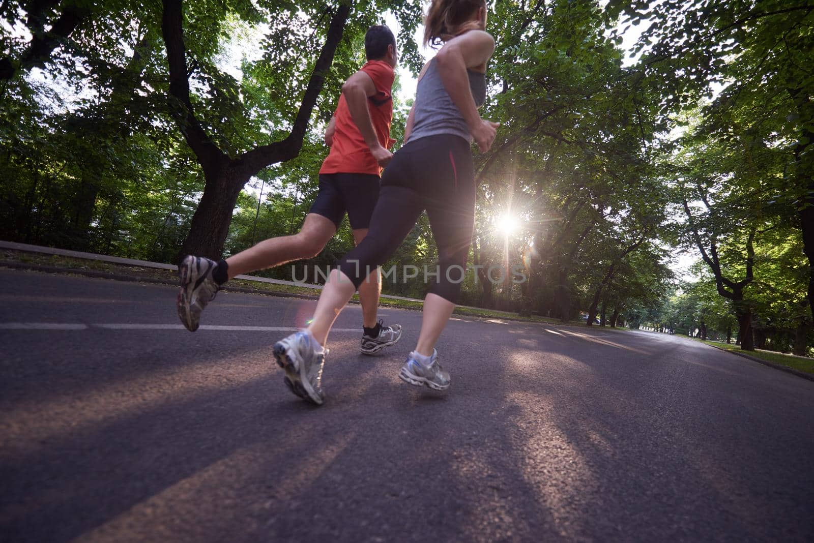 urban sports healthy couple jogging