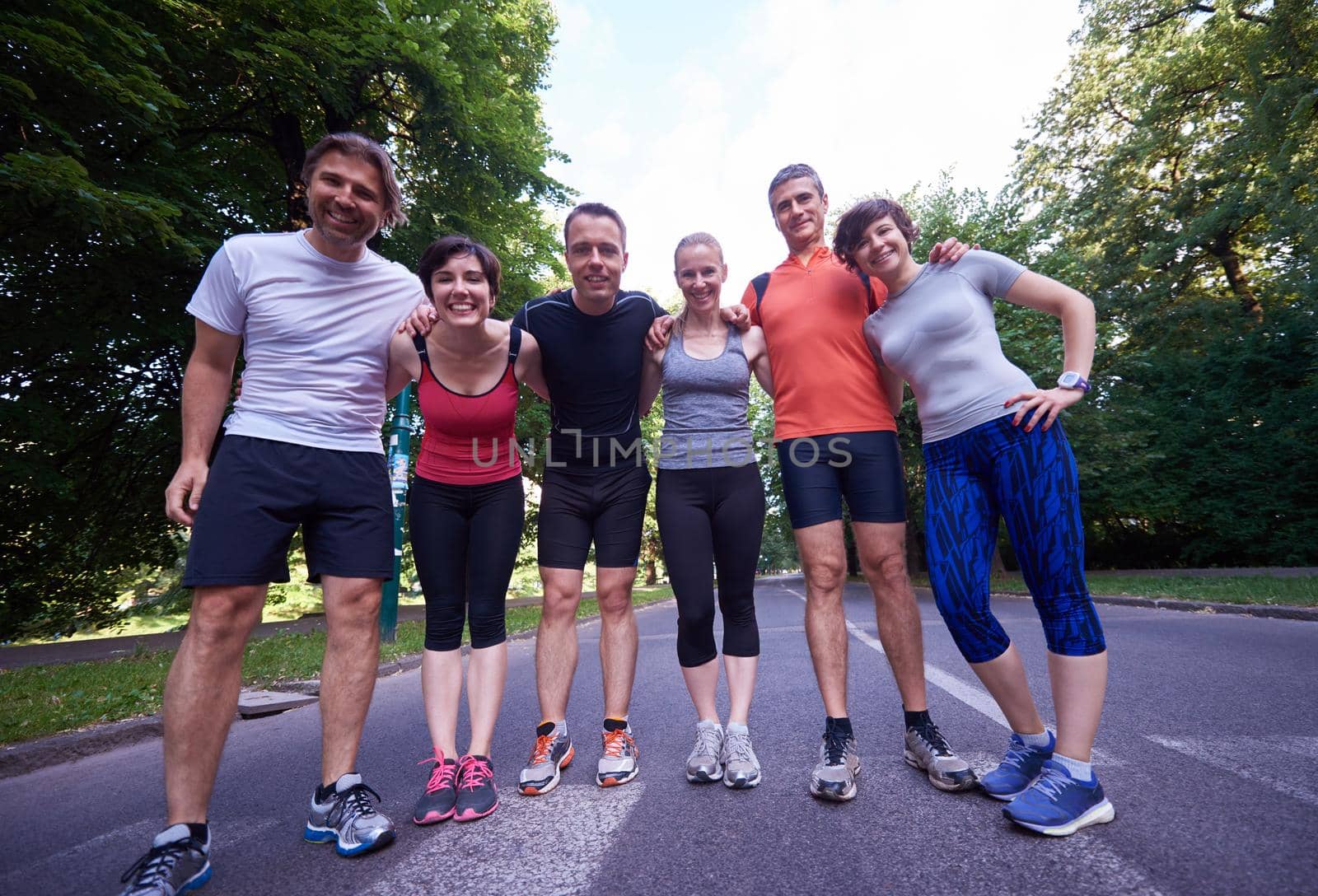 people group jogging, runners team on morning  training