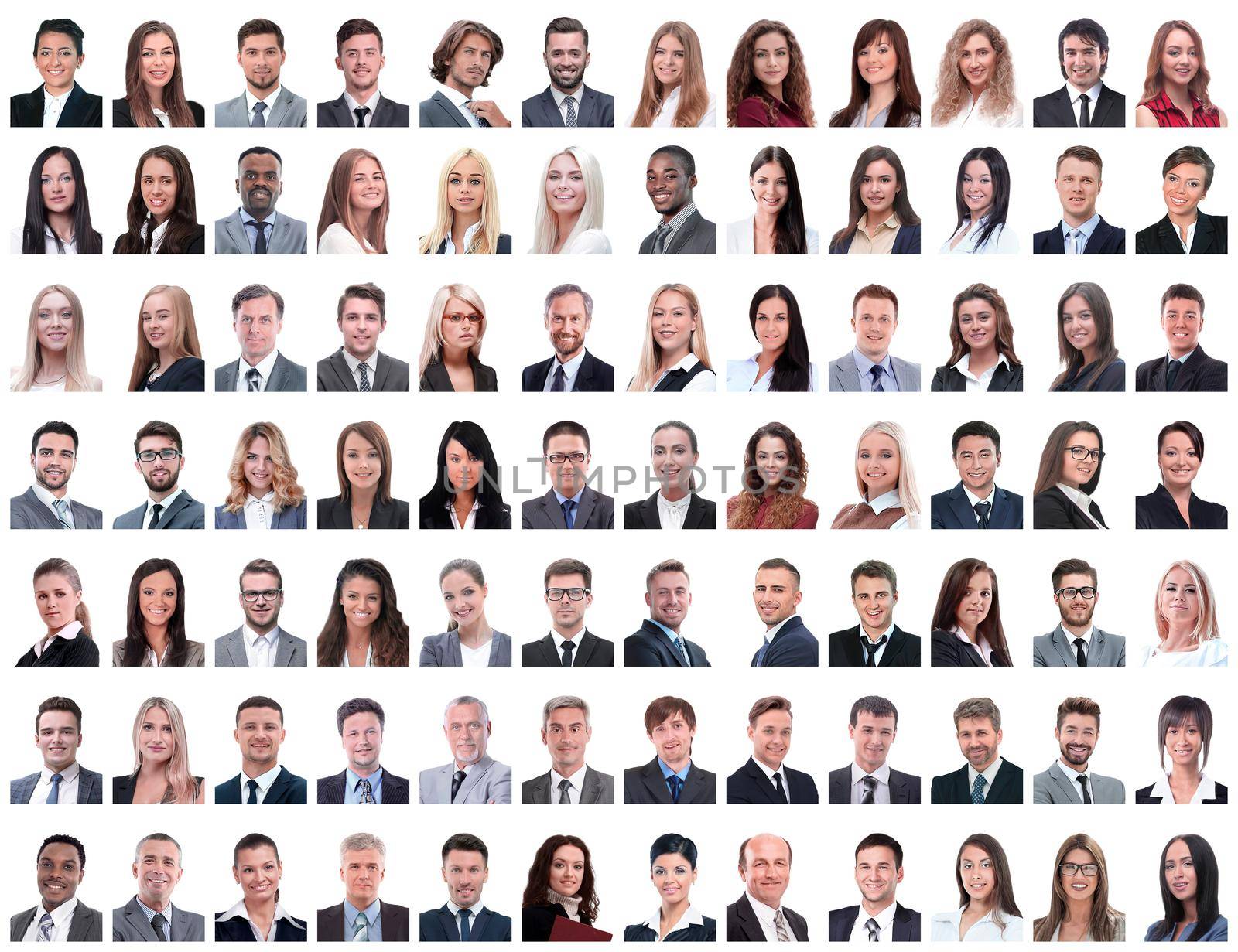 portraits of successful employees isolated on a white by asdf