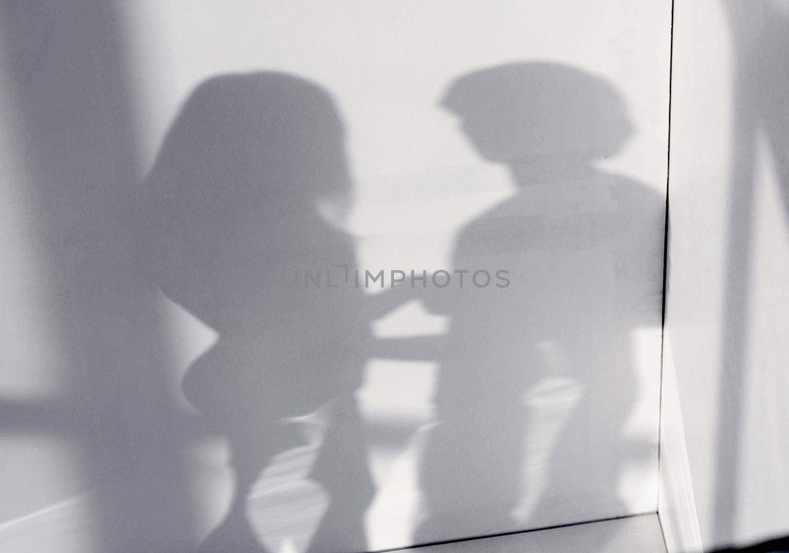 white background with a blurred shadow.the concept of conflict