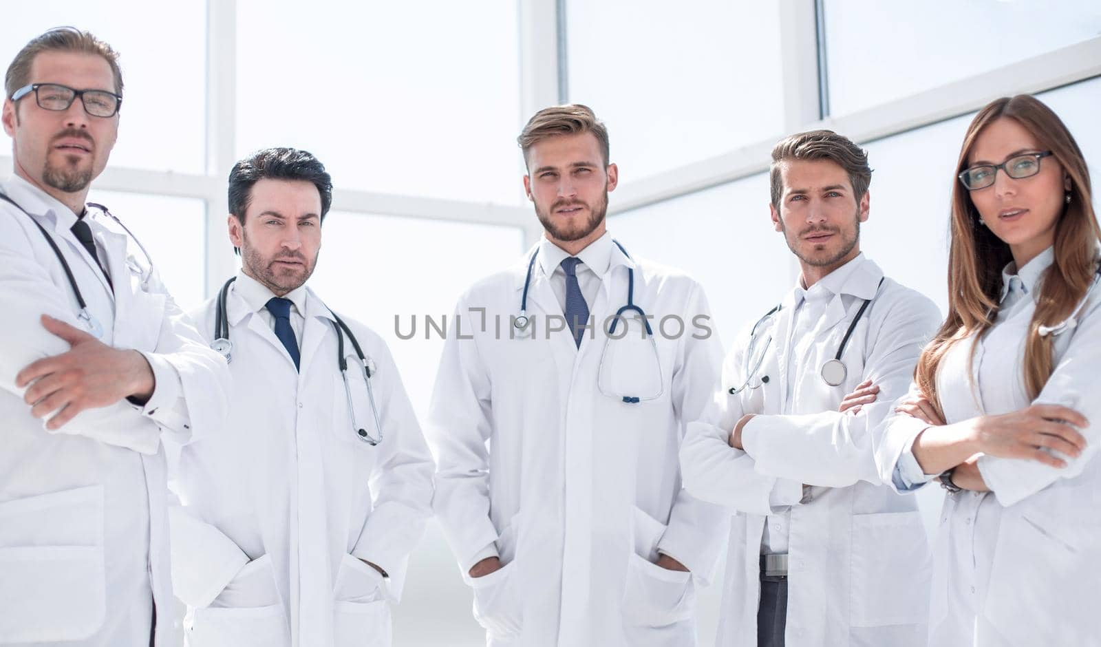 portrait of a group of doctors of the medical center by asdf
