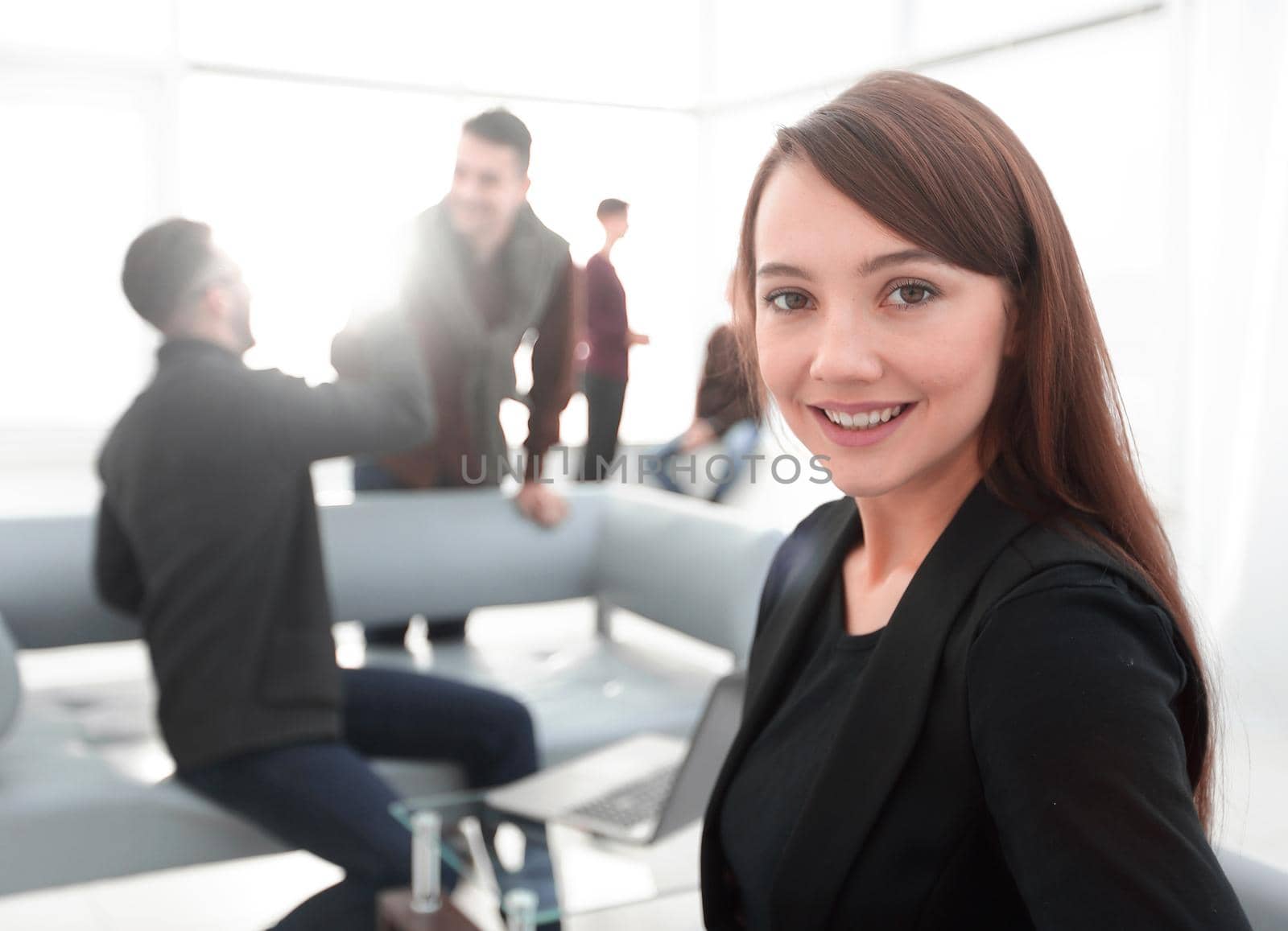 closeup.business woman on the background of the office by asdf