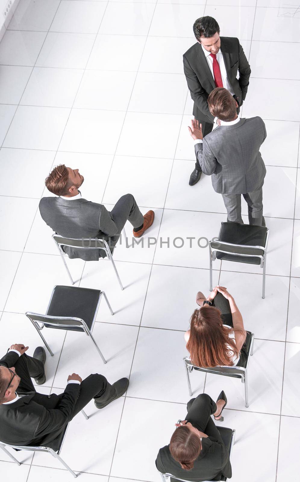 Business people at a conference, top view by asdf