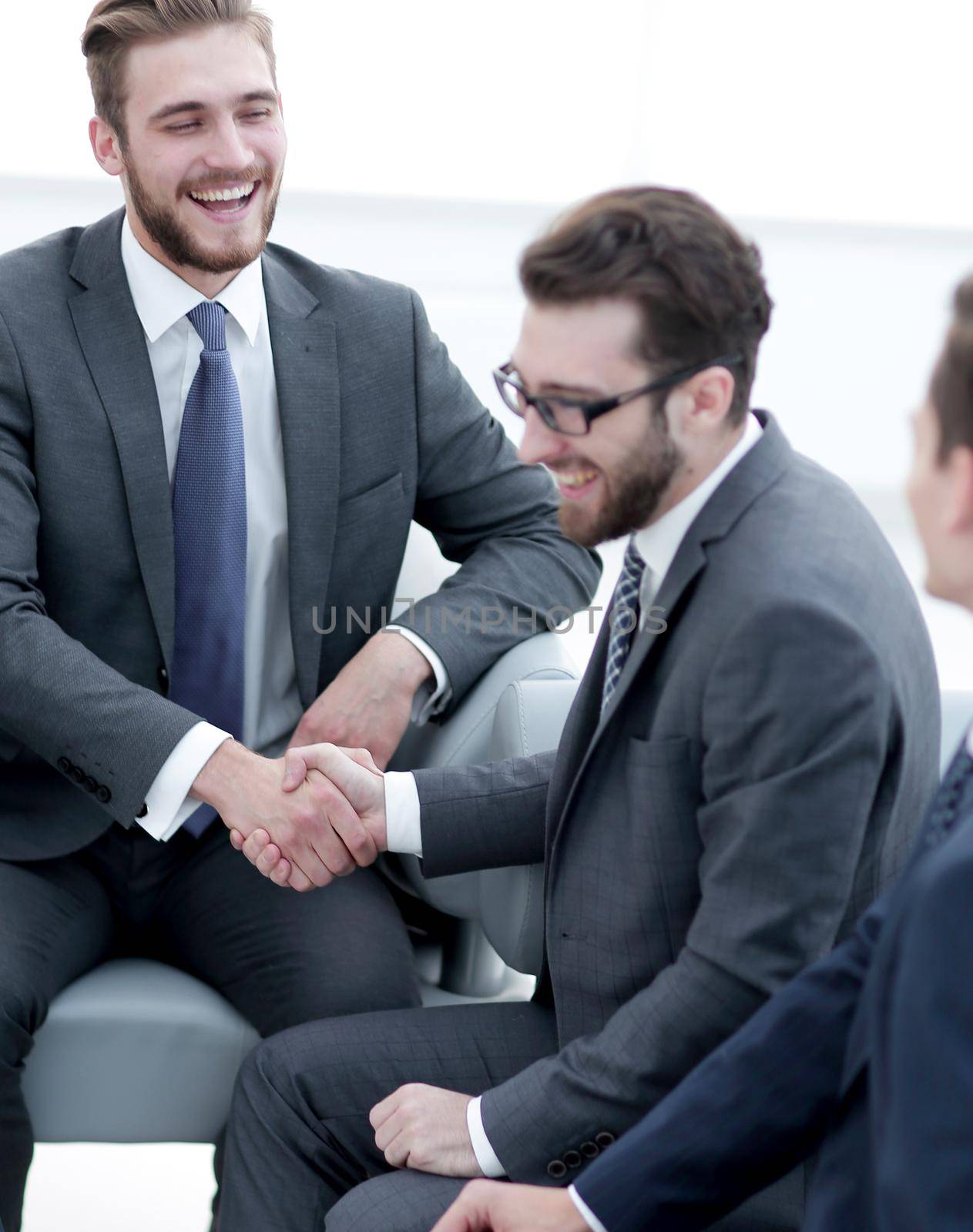 handshake business people in the office.photo with copy space