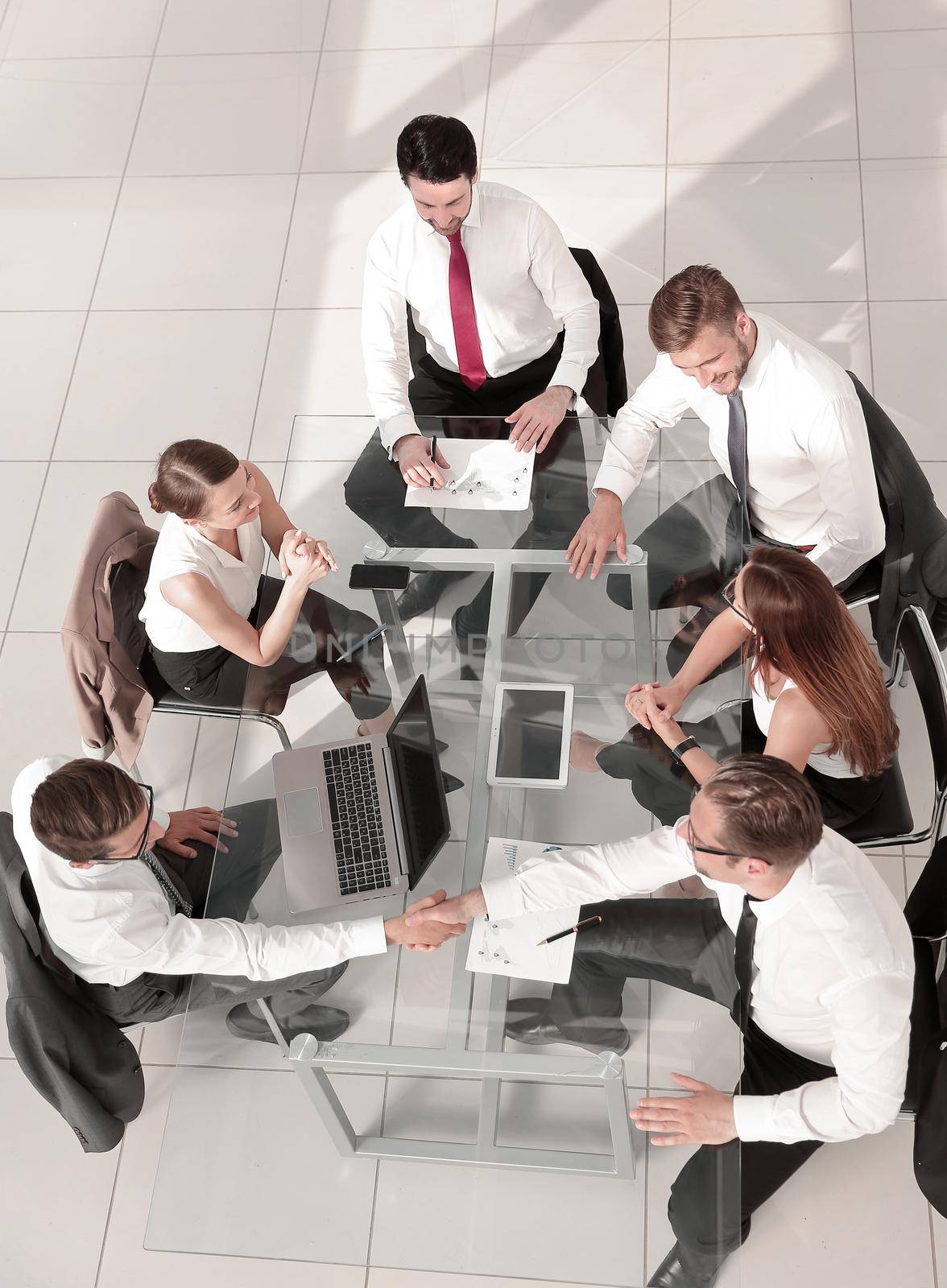 Group of Business People in a Meeting by asdf