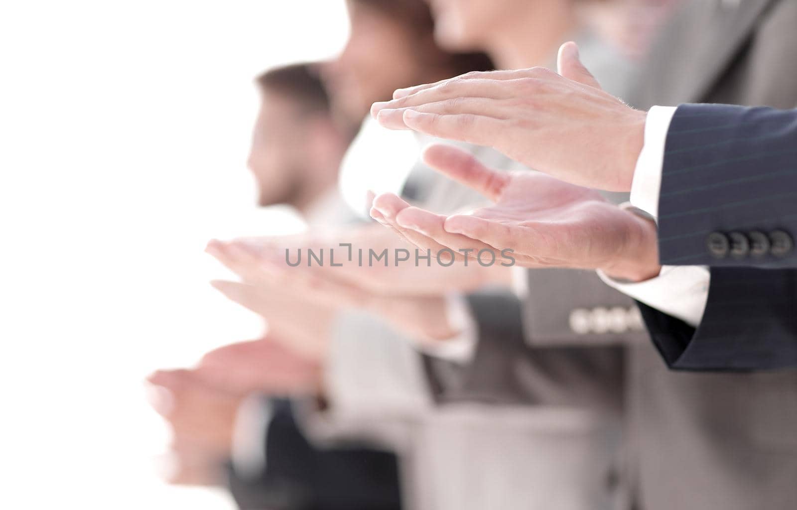 blurred image cheering business team.photo with copy space