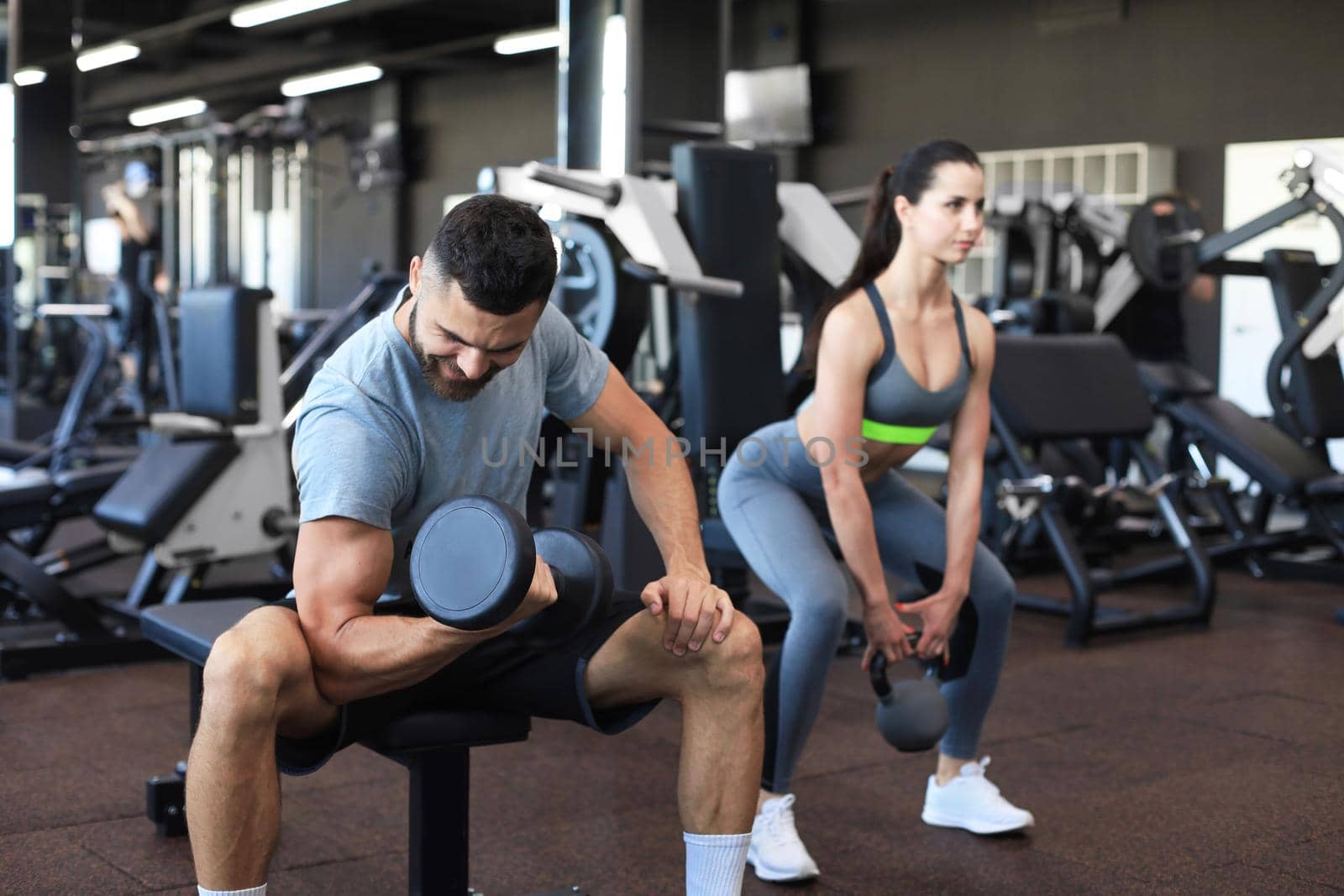 Young fit couple are in a good shape