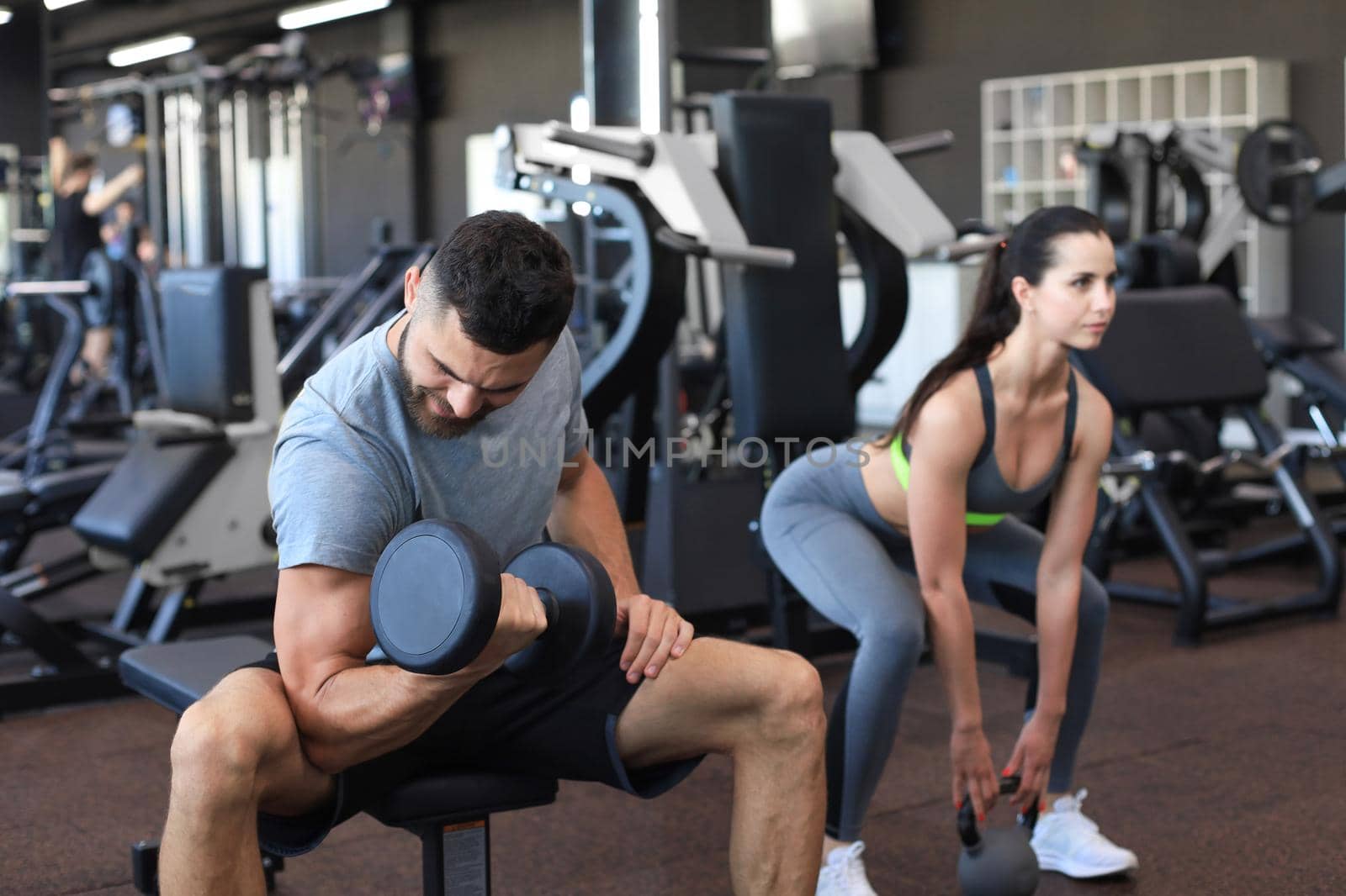 Young fit couple are in a good shape