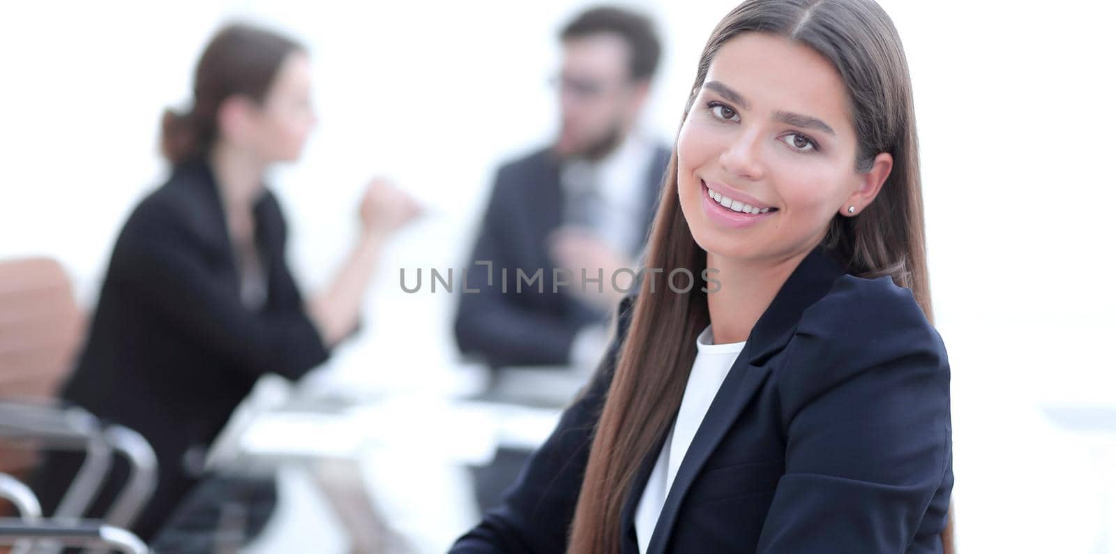 closeup.employees in the office.business people.