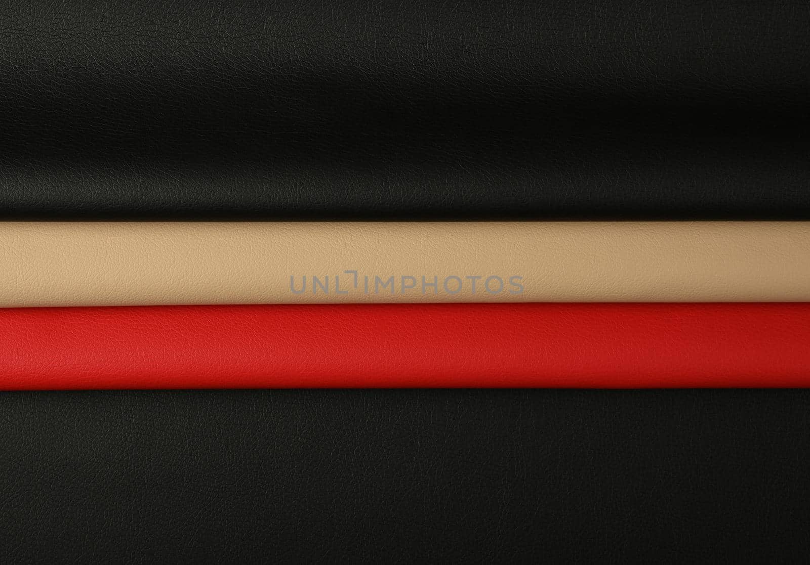 Background of black, red and beige white leather by BreakingTheWalls
