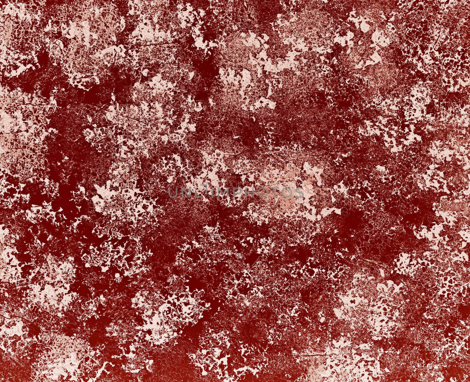 Close up abstract grunge red, pink and white background with brushstrokes, stains and splatter pattern