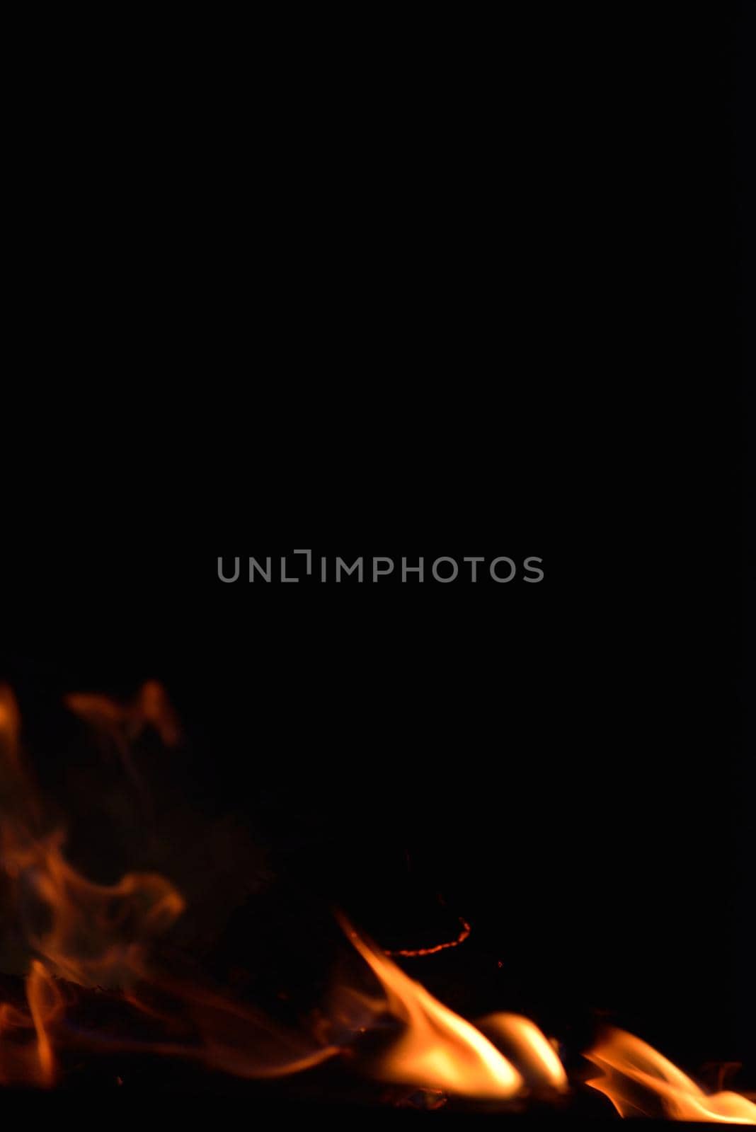 Fire flames  design isoleted on black background