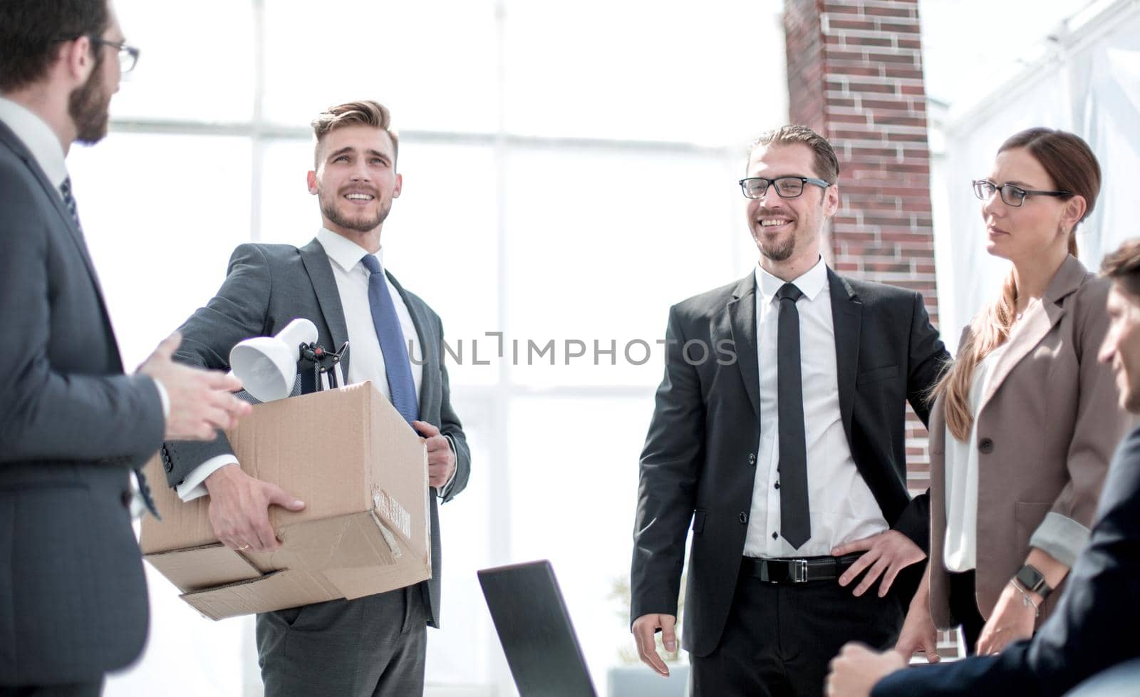 business team meets with the new employee.photo with copy space