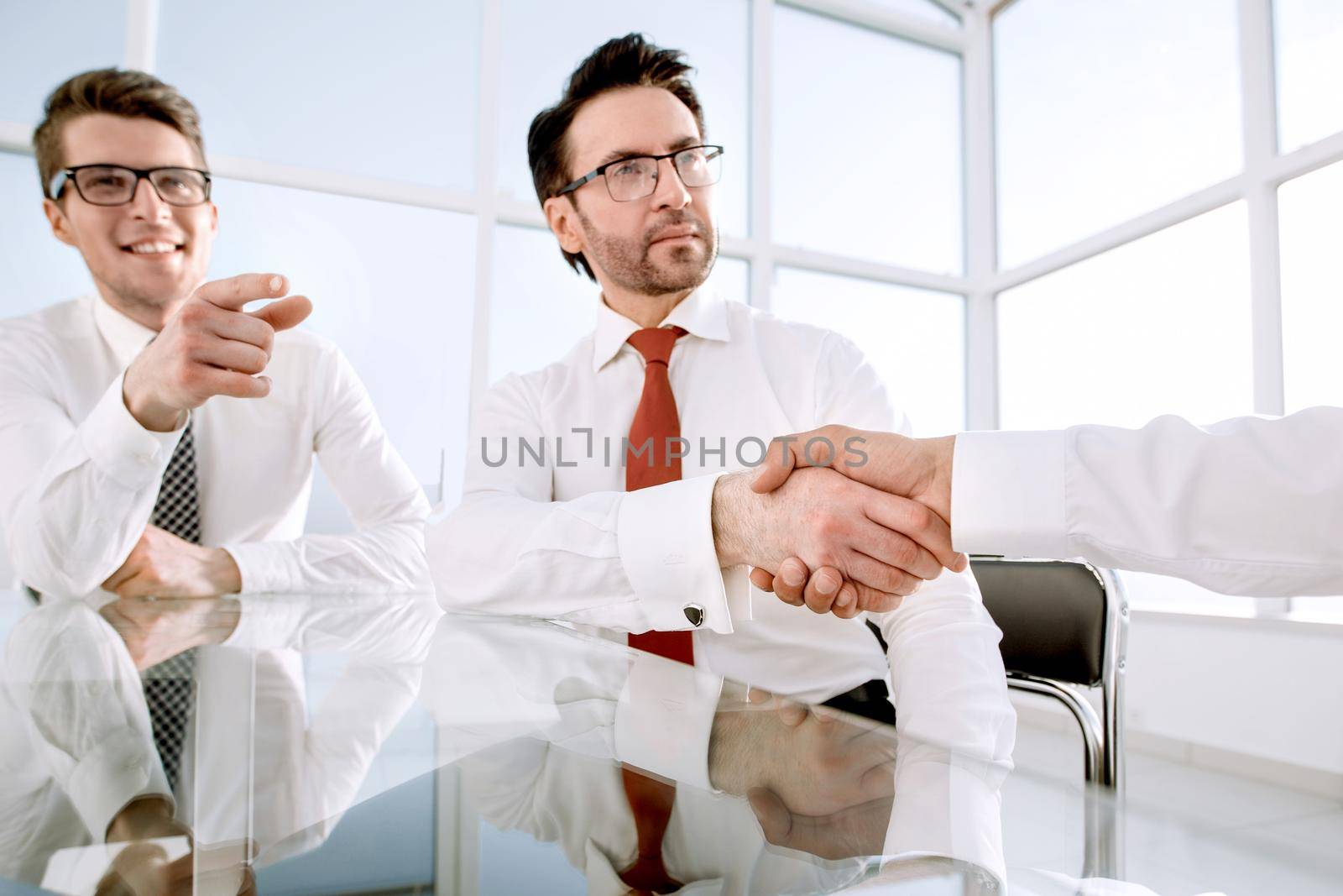 business partners shaking hands.business concept