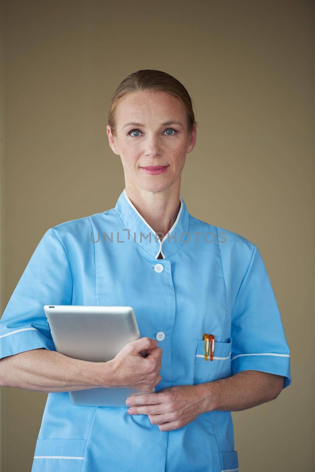 female doctor with tablet computer by dotshock