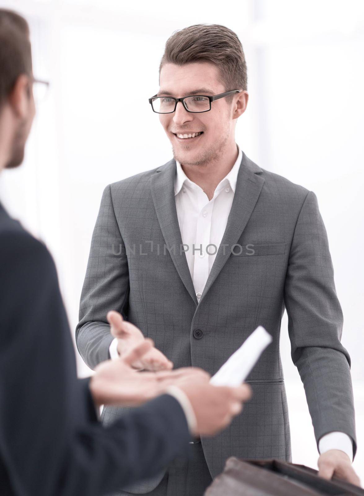 business people discuss business documents.photo with copy space