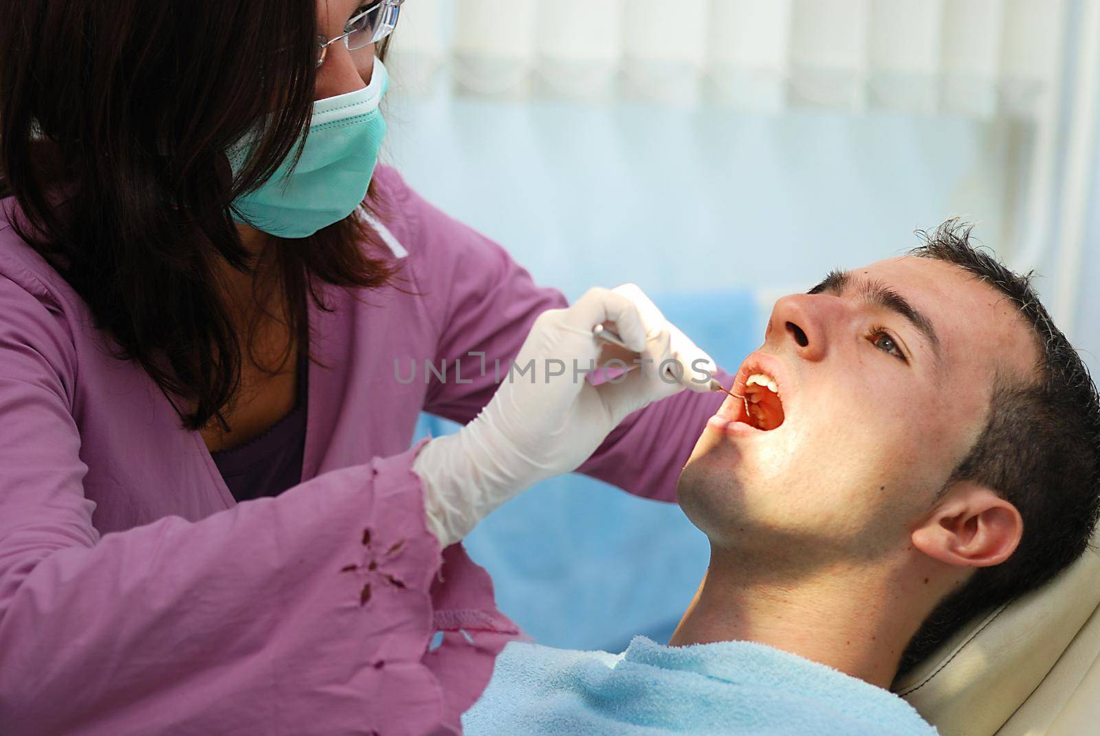 girl on dentist chair