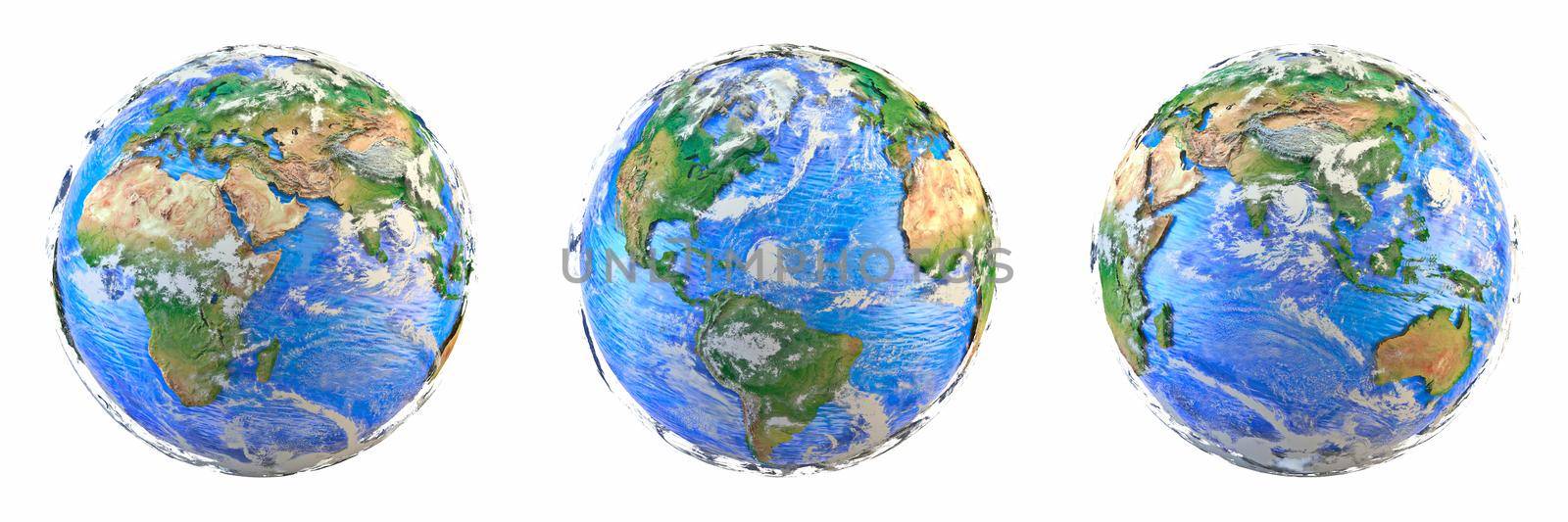Planet Earth Elements of this image furnished by NASA 3D rendering illustration isolated on white background