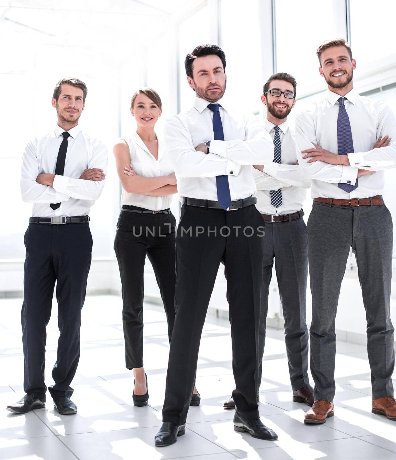 professional company employees standing together.the concept of professionalism