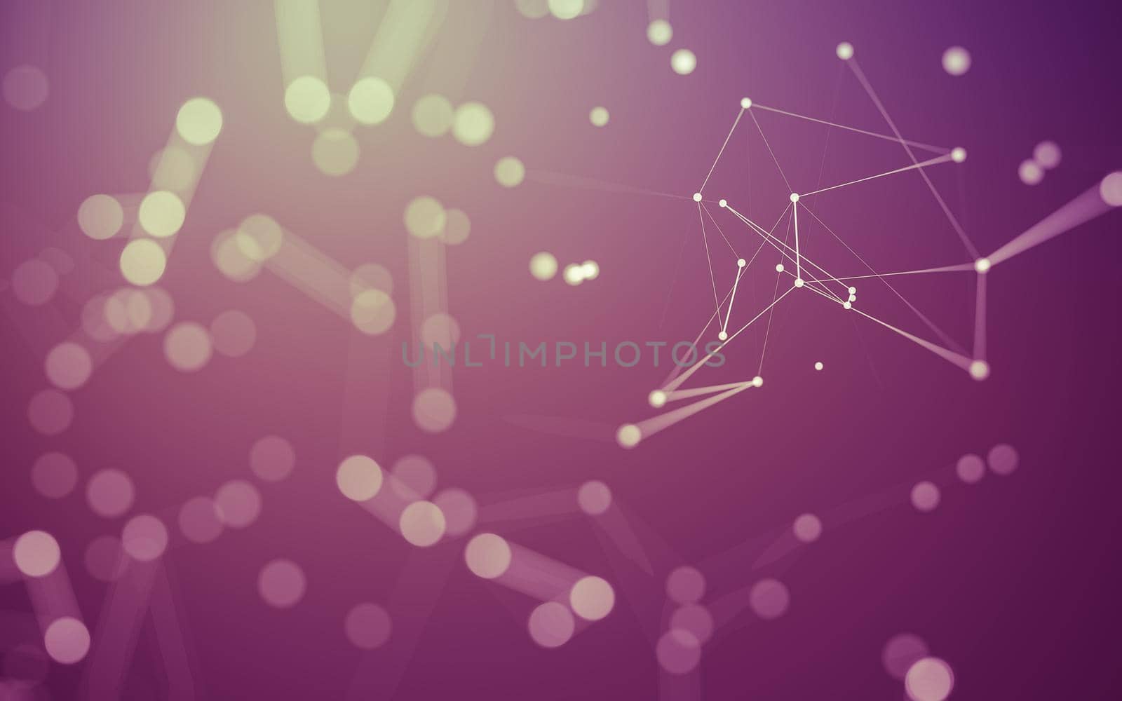 Abstract background. Molecules technology with polygonal shapes, connecting dots and lines. Connection structure. Big data visualization.