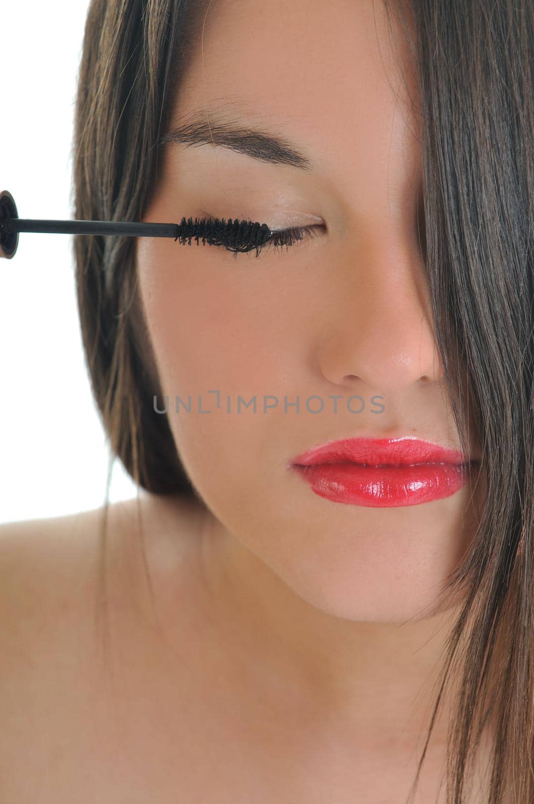 makeup woman face eyelash beauty treatment