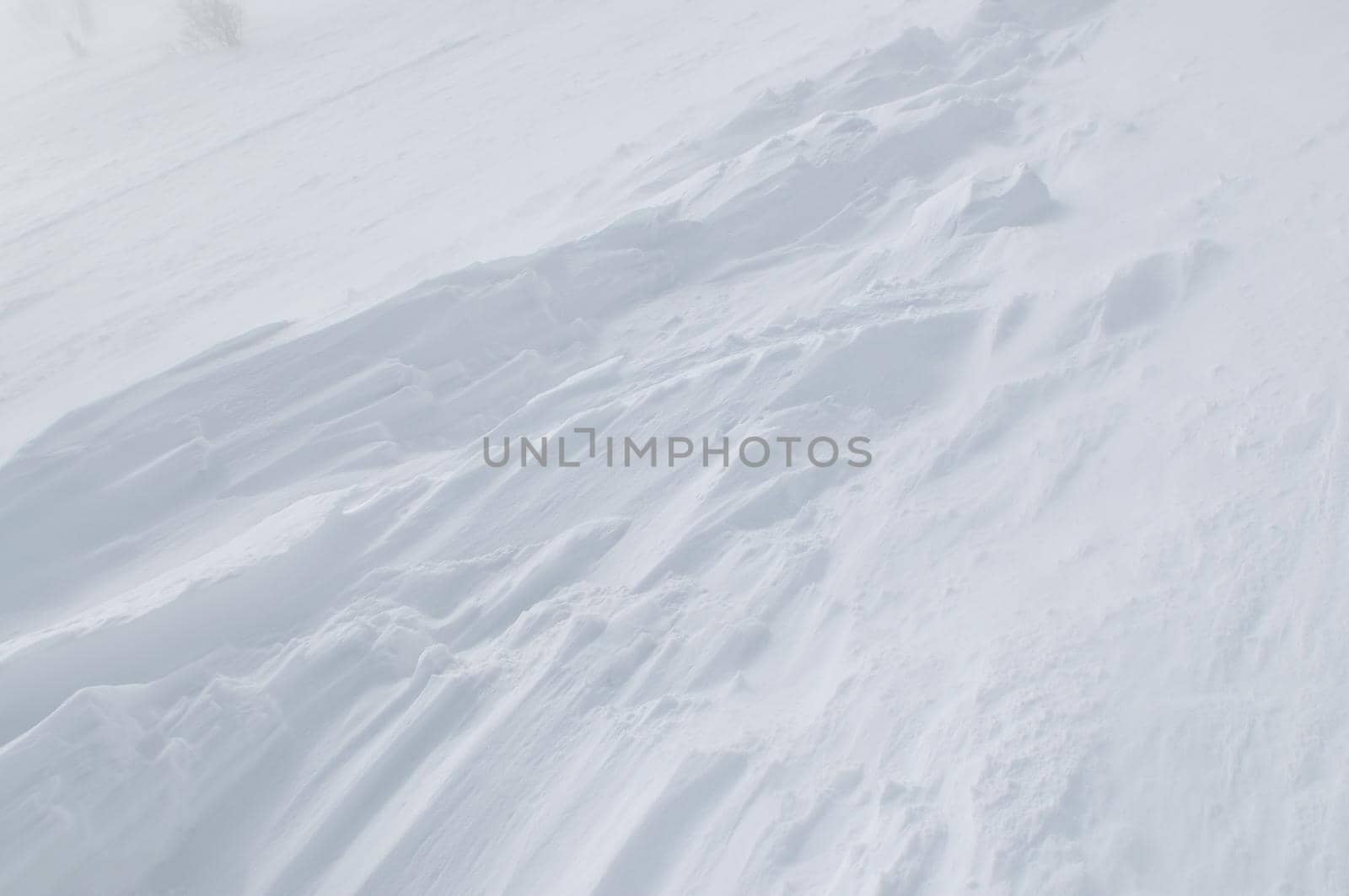 beautiful winter season landscape with ice snow and hard winds