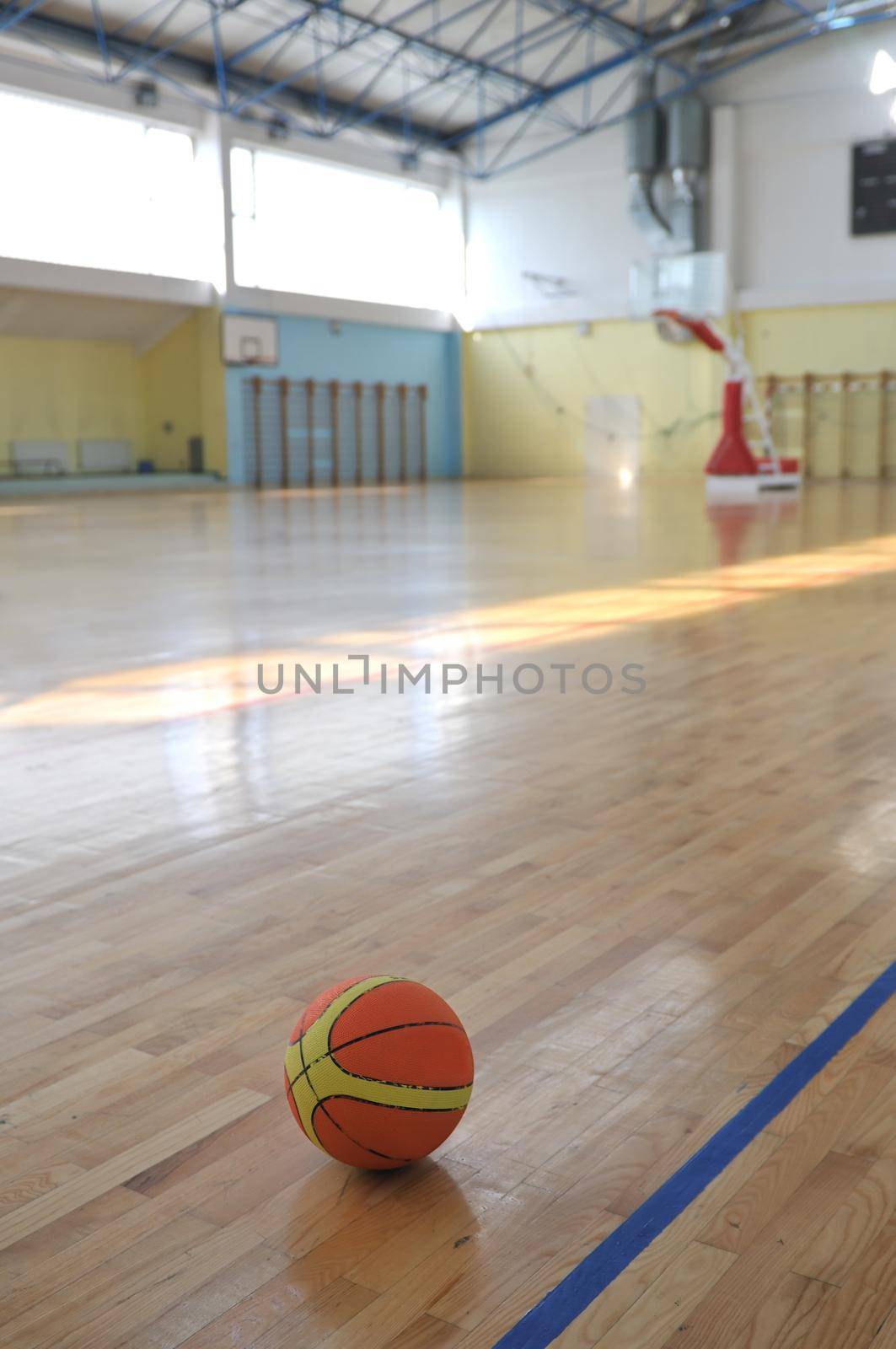 basketball ball indoor at school and gym 