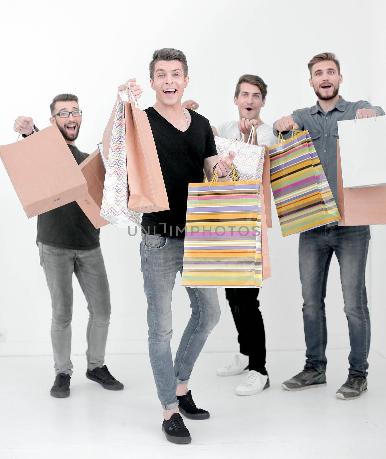 close up. young people with shopping bags by asdf