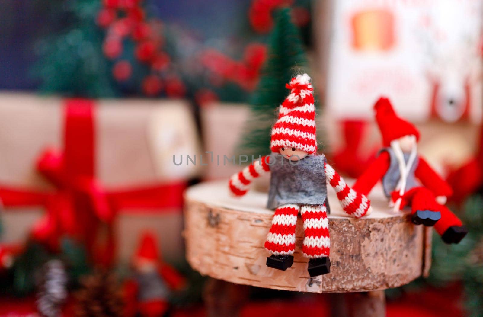 Holiday concept. Christmas background with decorations by lifesummerlin