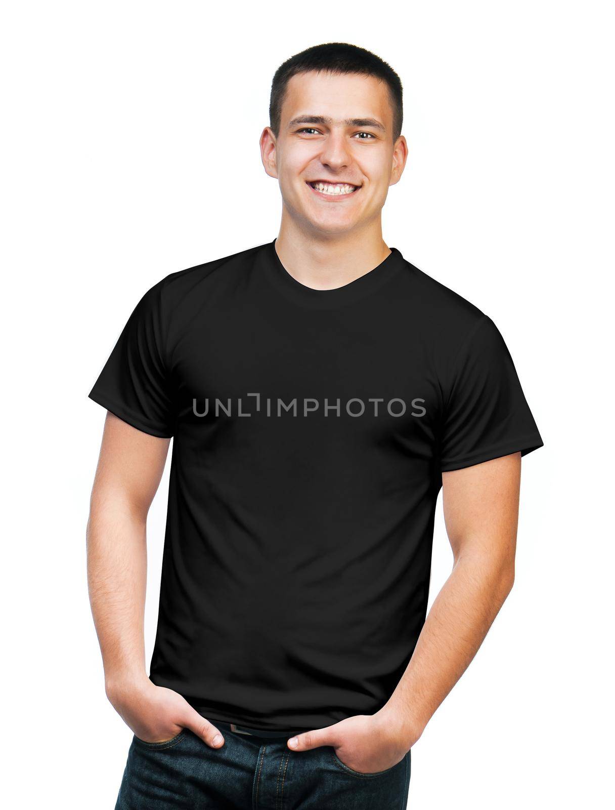 man in black t-shirt by GekaSkr