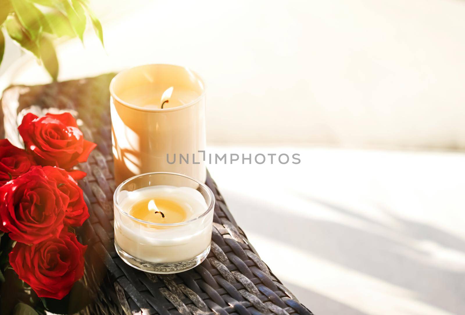 Scented candles collection as luxury spa background and bathroom home decor, organic aroma candle for aromatherapy and relaxed atmosphere, beauty and wellness.