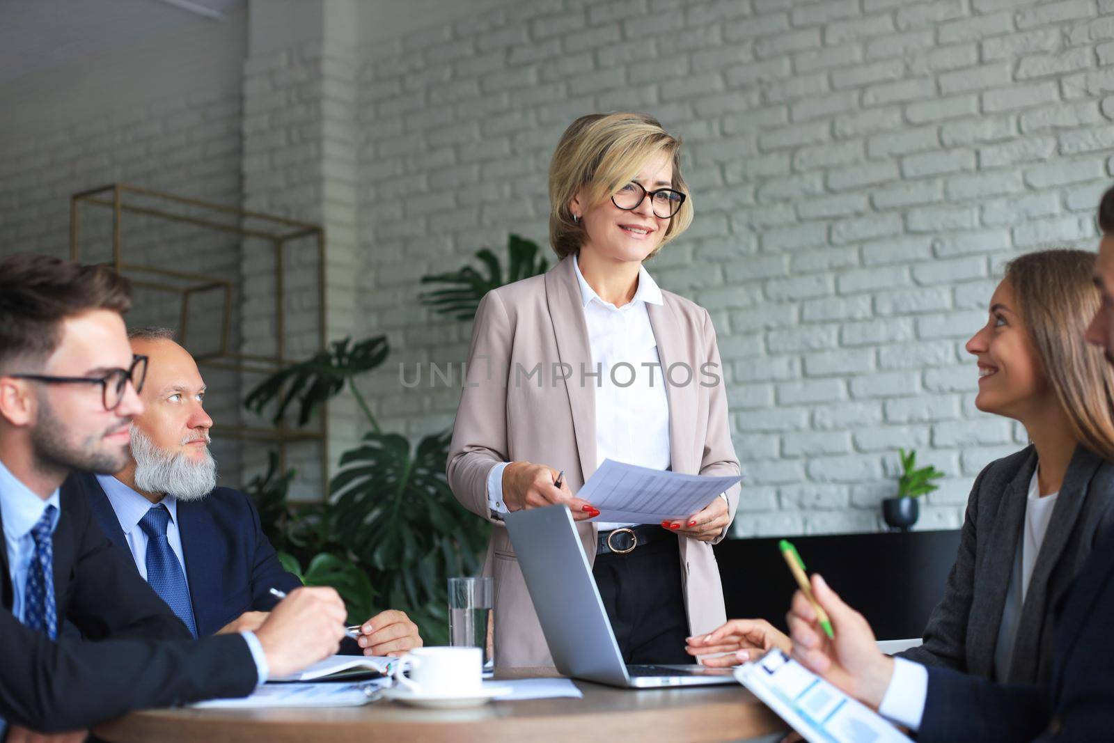 Businessmen teamwork brainstorming meeting to discuss plans of the investment