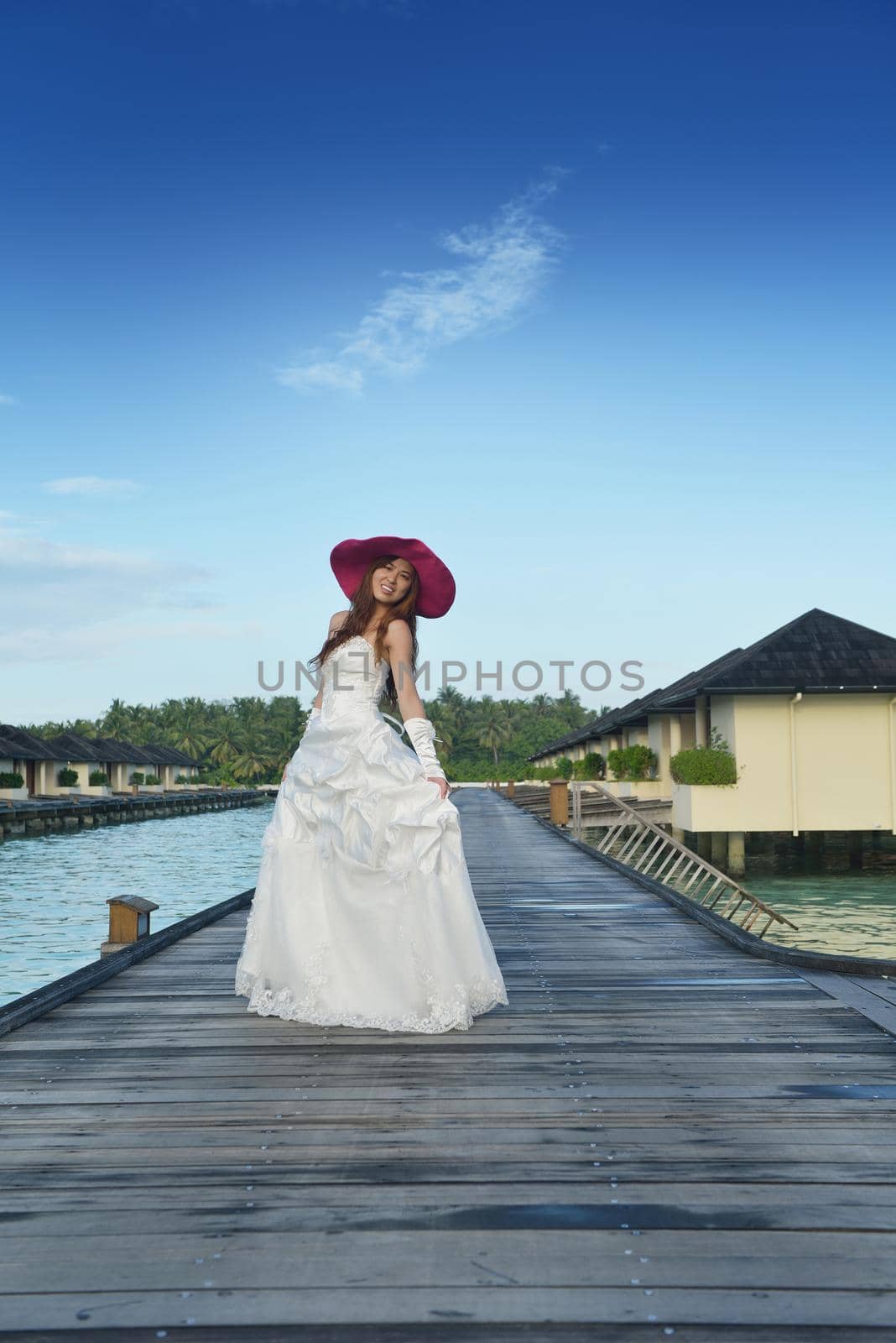 asian bride on beach by dotshock
