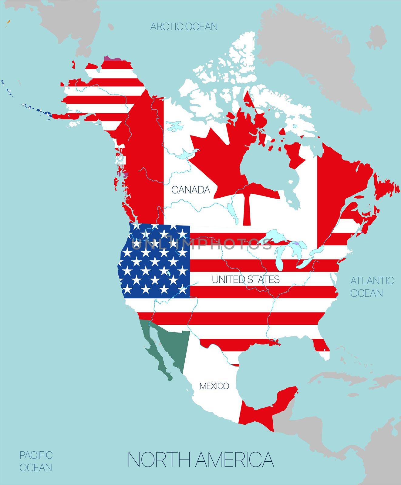 Map of north america by rusak