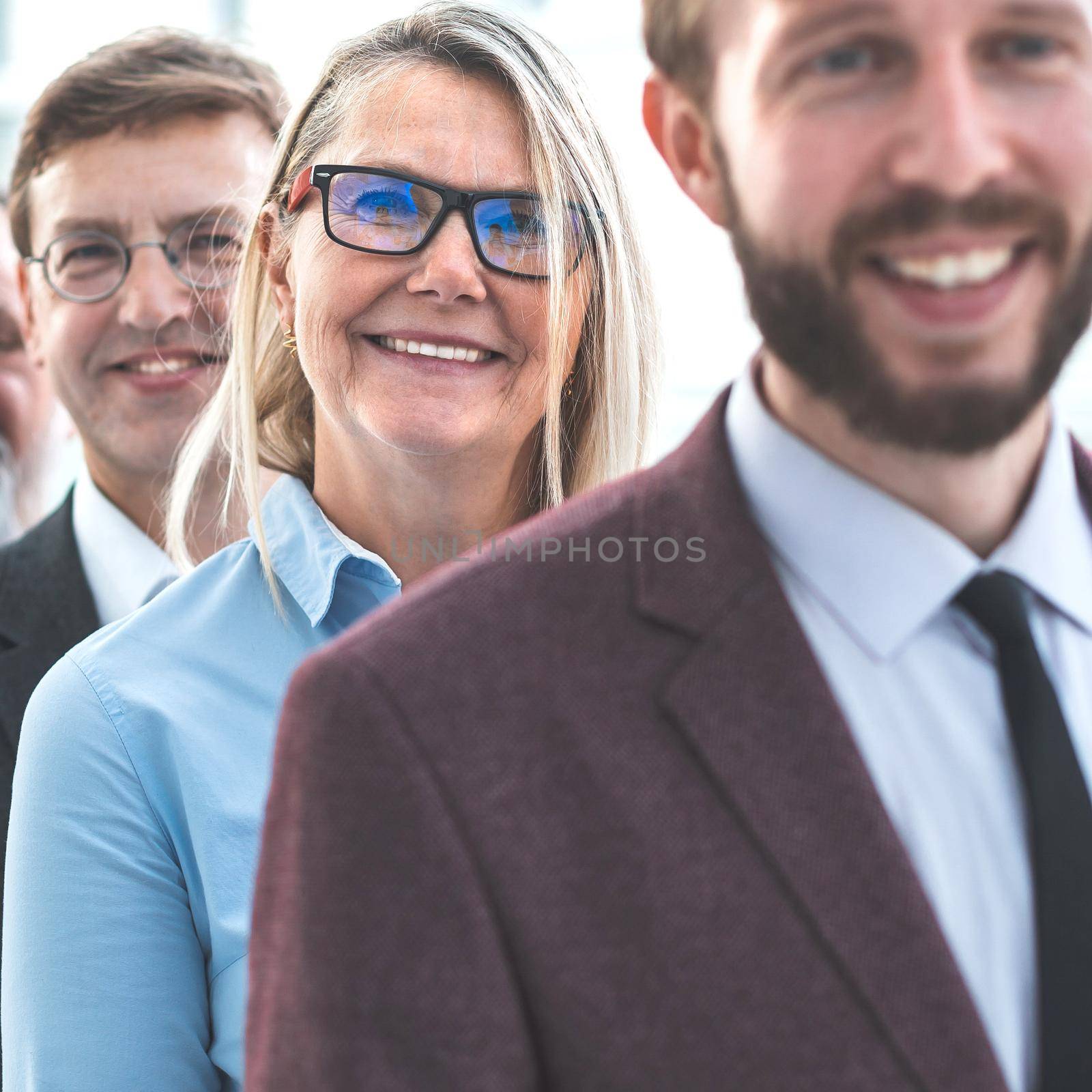 friendly businessman meeting his partners with a handshake. the concept of teamwork