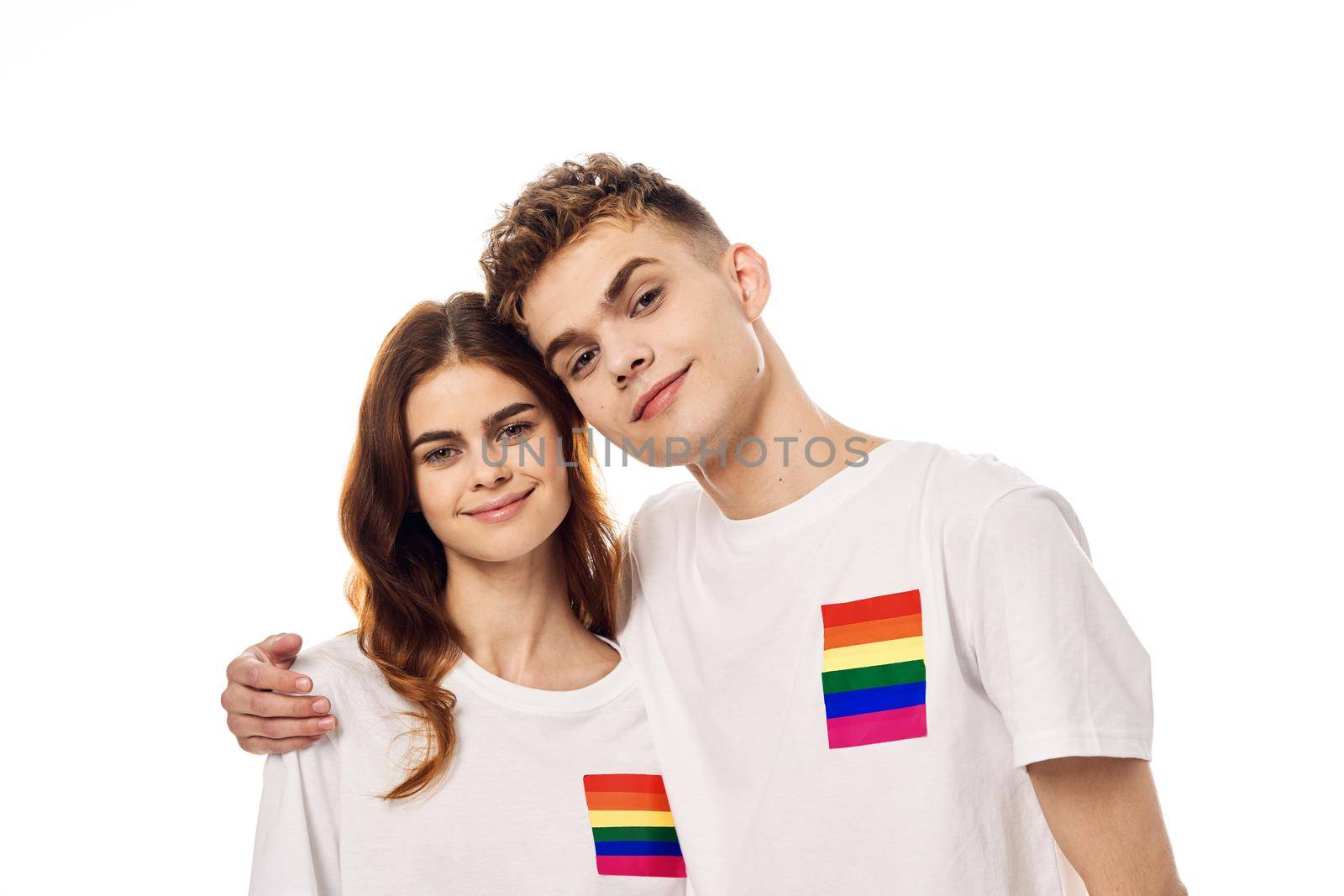 couple Flag lgbt transgender sexual minorities. High quality photo