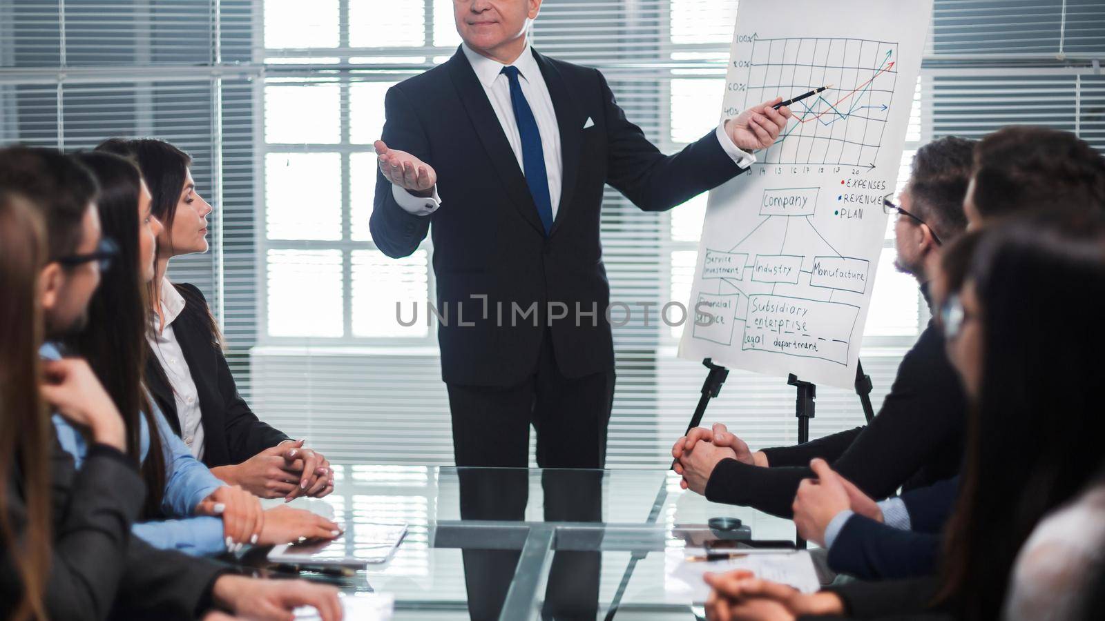 group of business people at a presentation in a modern office. business concept