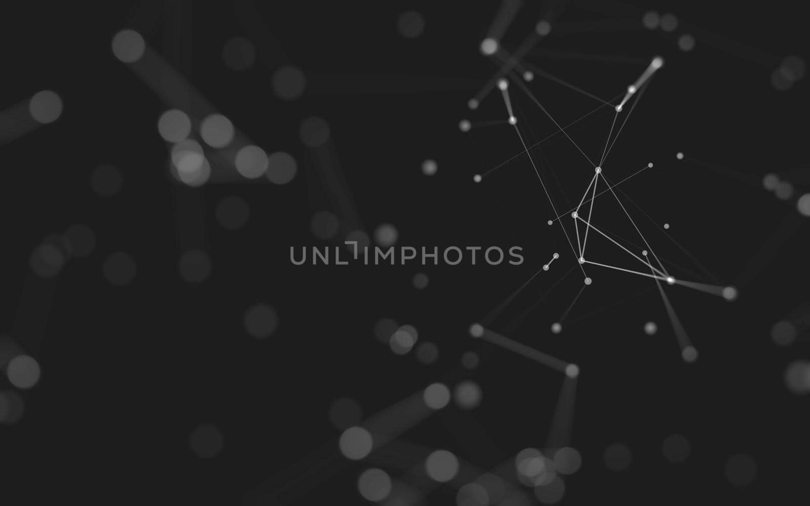 Abstract background. Molecules technology with polygonal shapes, connecting dots and lines. Connection structure. Big data visualization.  by teerawit