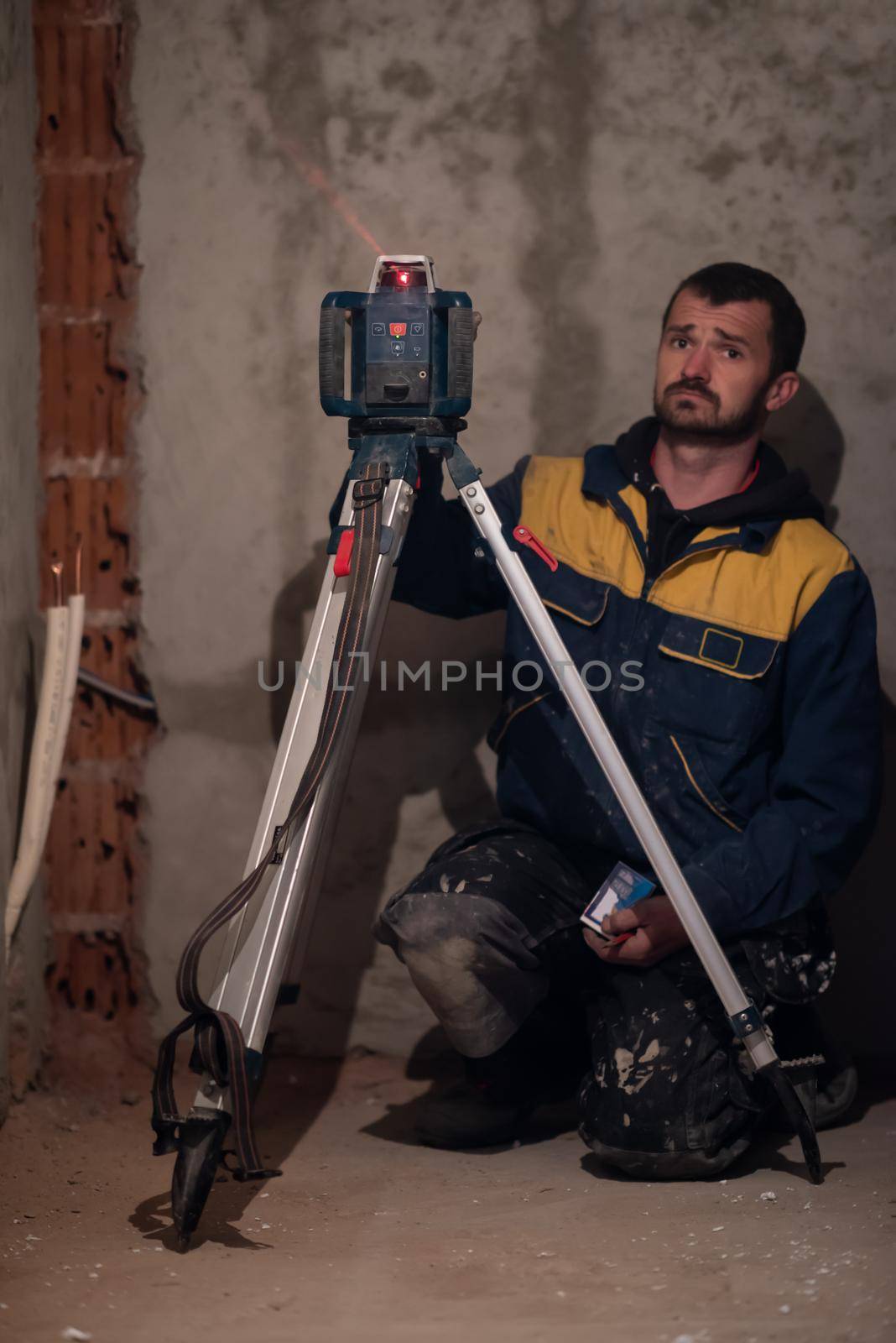 Laser equipment at a construction site by dotshock