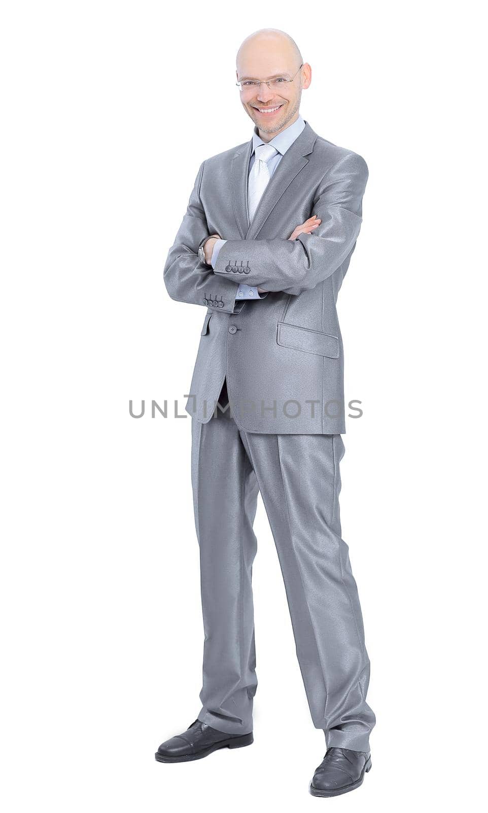 portrait of Executive businessman isolated on white.photo with copy space