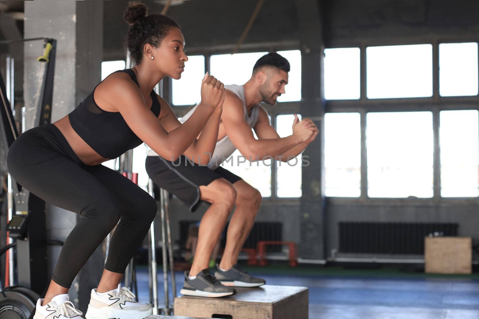 Young fit couple are in a good shape